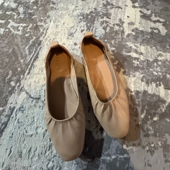 Cole Haan Women's Ballet Flat, Nude Leather 9.5